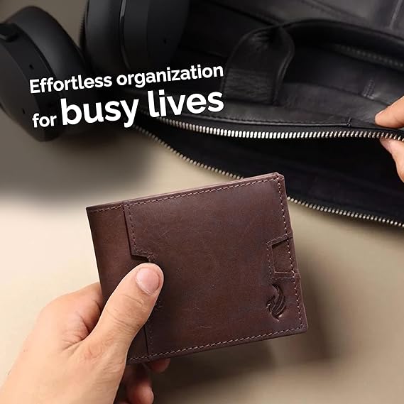 BALLATHE Men's Genuine Leather Wallet for Men | Oilpullup Leather