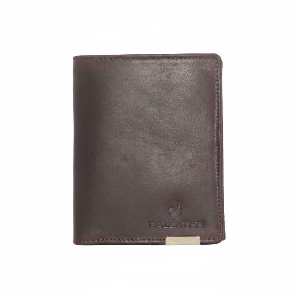 BALLATHE Men Casual, Genuine Leather Wallet for Men - (11 Card Slot) - Stylish, Durable, and Formal (Dark Brown)