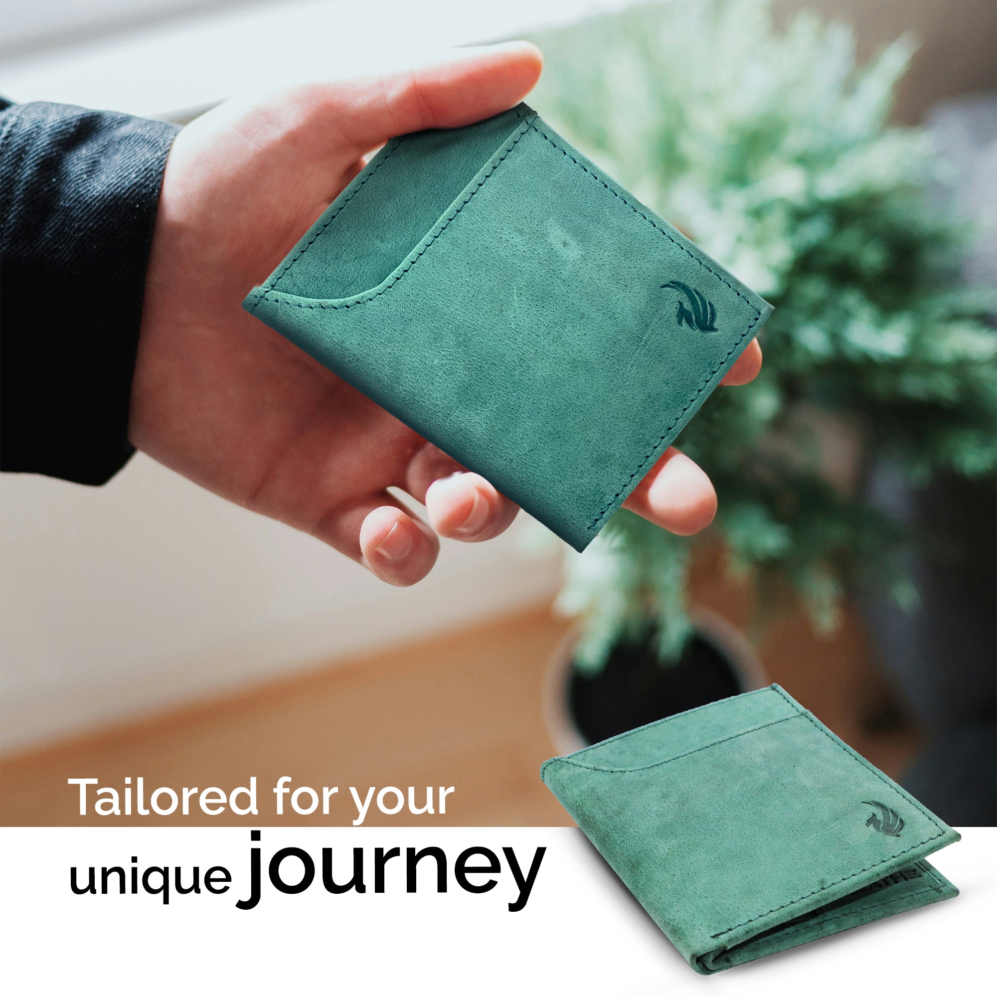 Slim Leather Wallet for Men with RFID Bifold 6 Card Holder