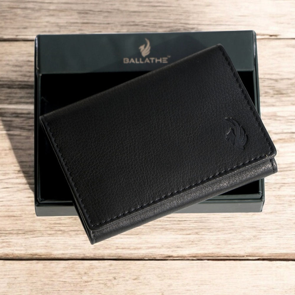 Genuine Leather Card Holder Wallet RFID Protected