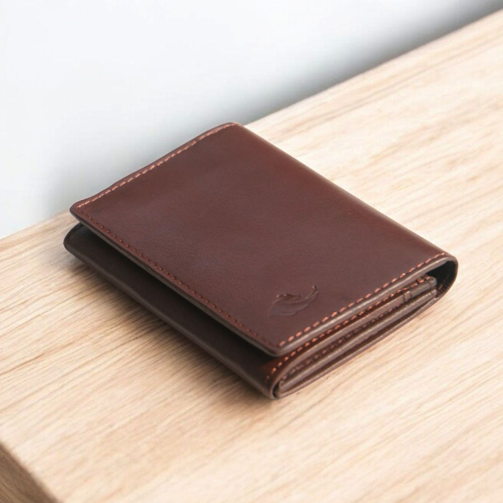 Genuine Leather Card Holder Wallet RFID Protected