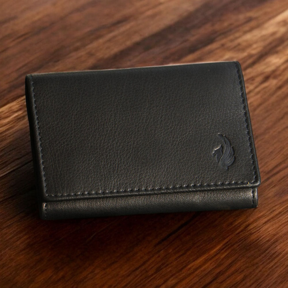 Genuine Leather Card Holder Wallet RFID Protected