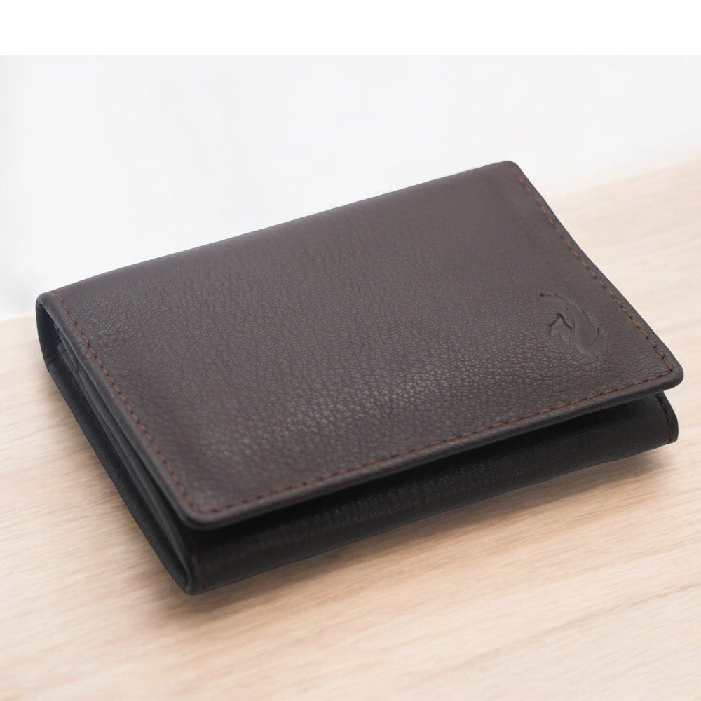 Genuine Leather Card Holder Wallet RFID Protected