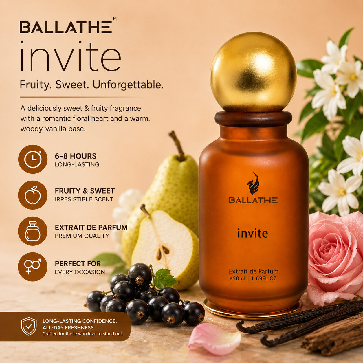BALLATHE invite Unisex Long Lasting Perfume